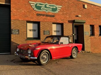 1966 Triumph TR4 A IRS, Signal Red, Stunning condition